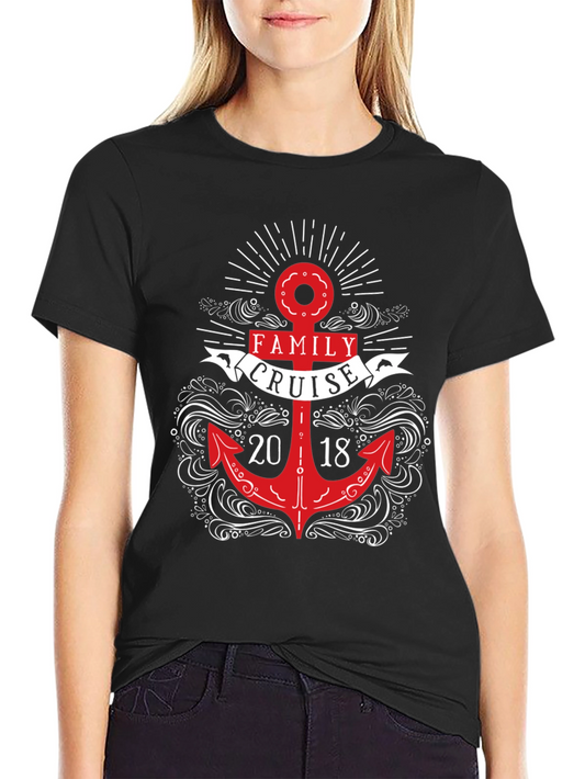 Camiseta Negra Crucero Familiar 2018