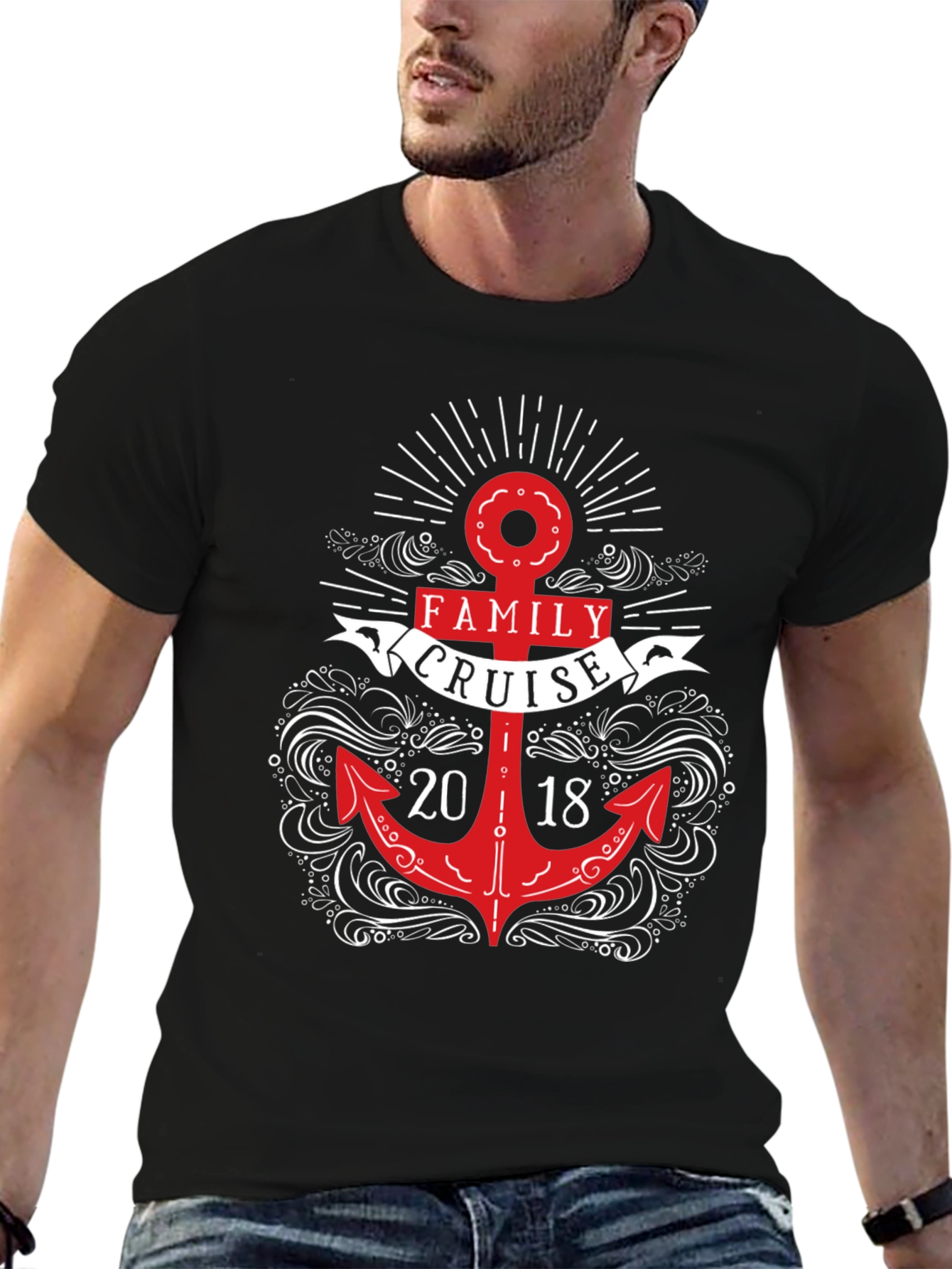 Camiseta Negra Crucero Familiar 2018