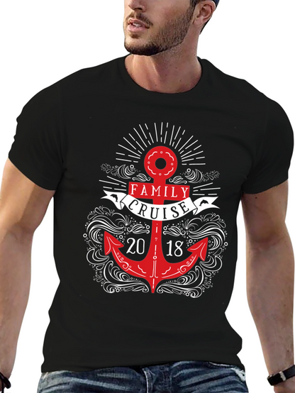 Camiseta Negra Crucero Familiar 2018