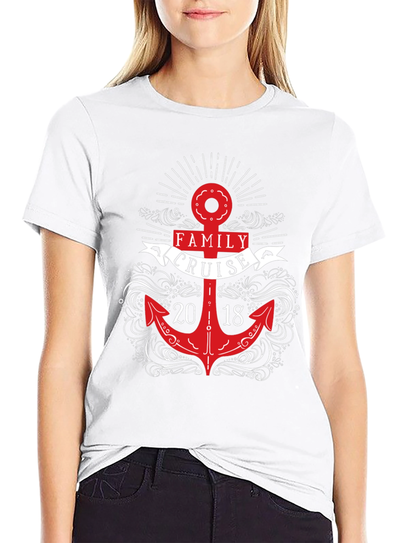 Camiseta Negra Crucero Familiar 2018