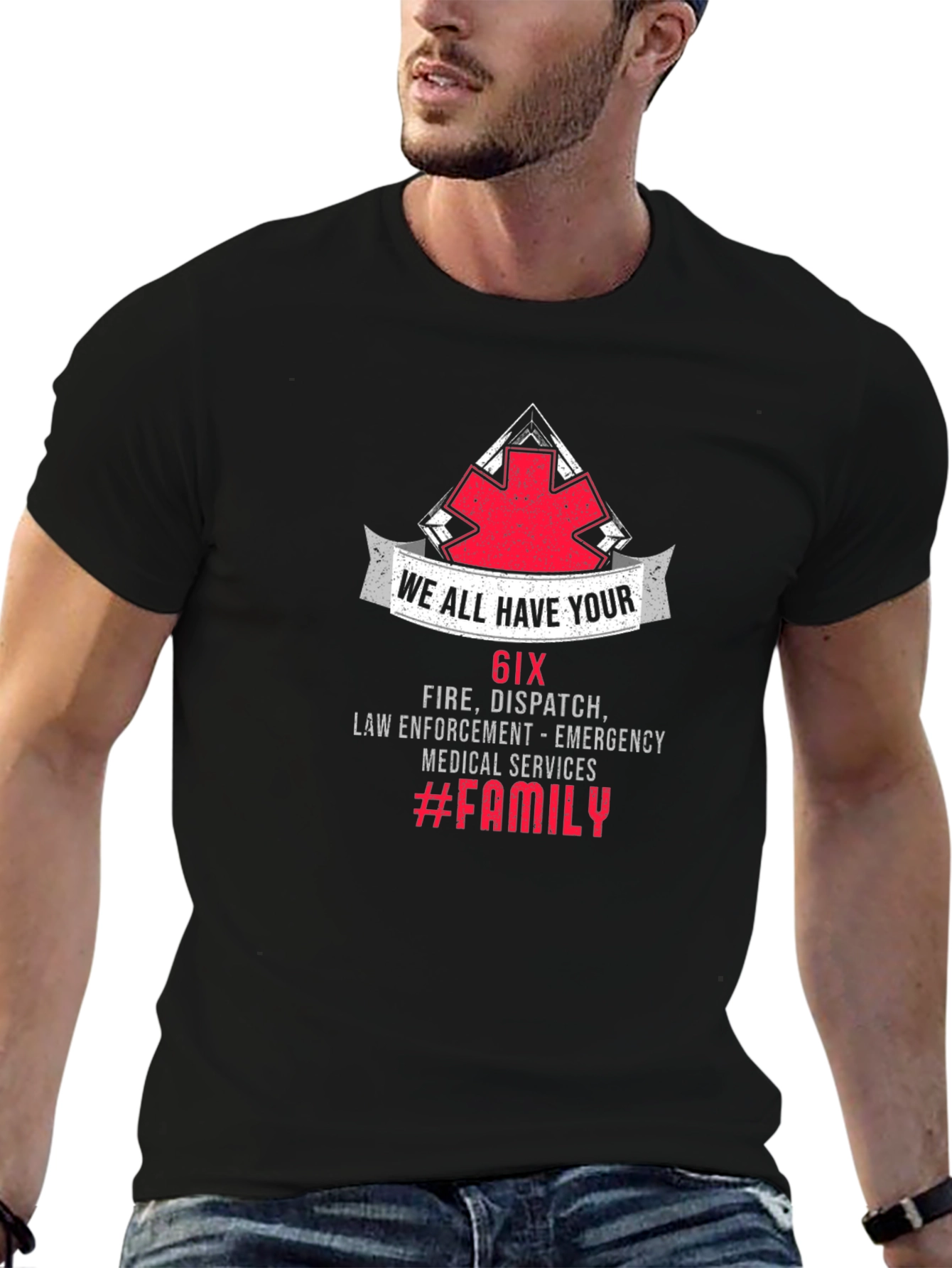 Camiseta Negra 6IX Family