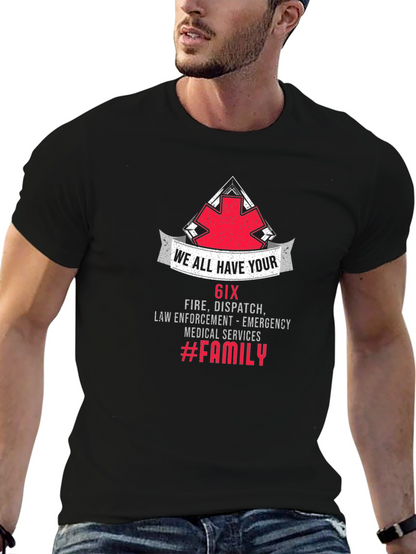 Camiseta Negra 6IX Family
