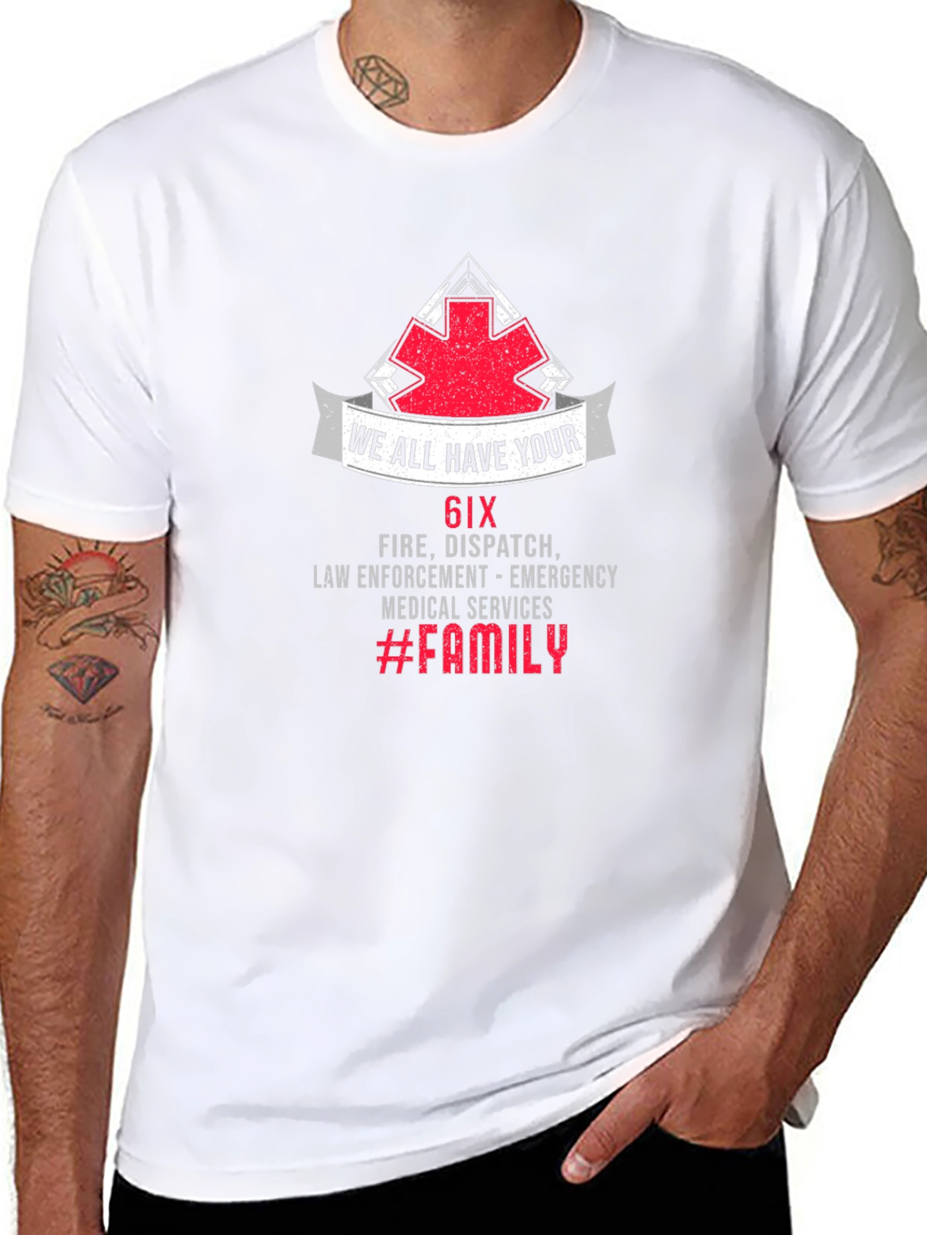 Camiseta Negra 6IX Family