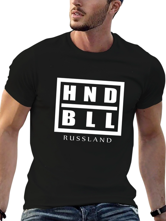 Camiseta Negra con Diseño HND BLL Russland