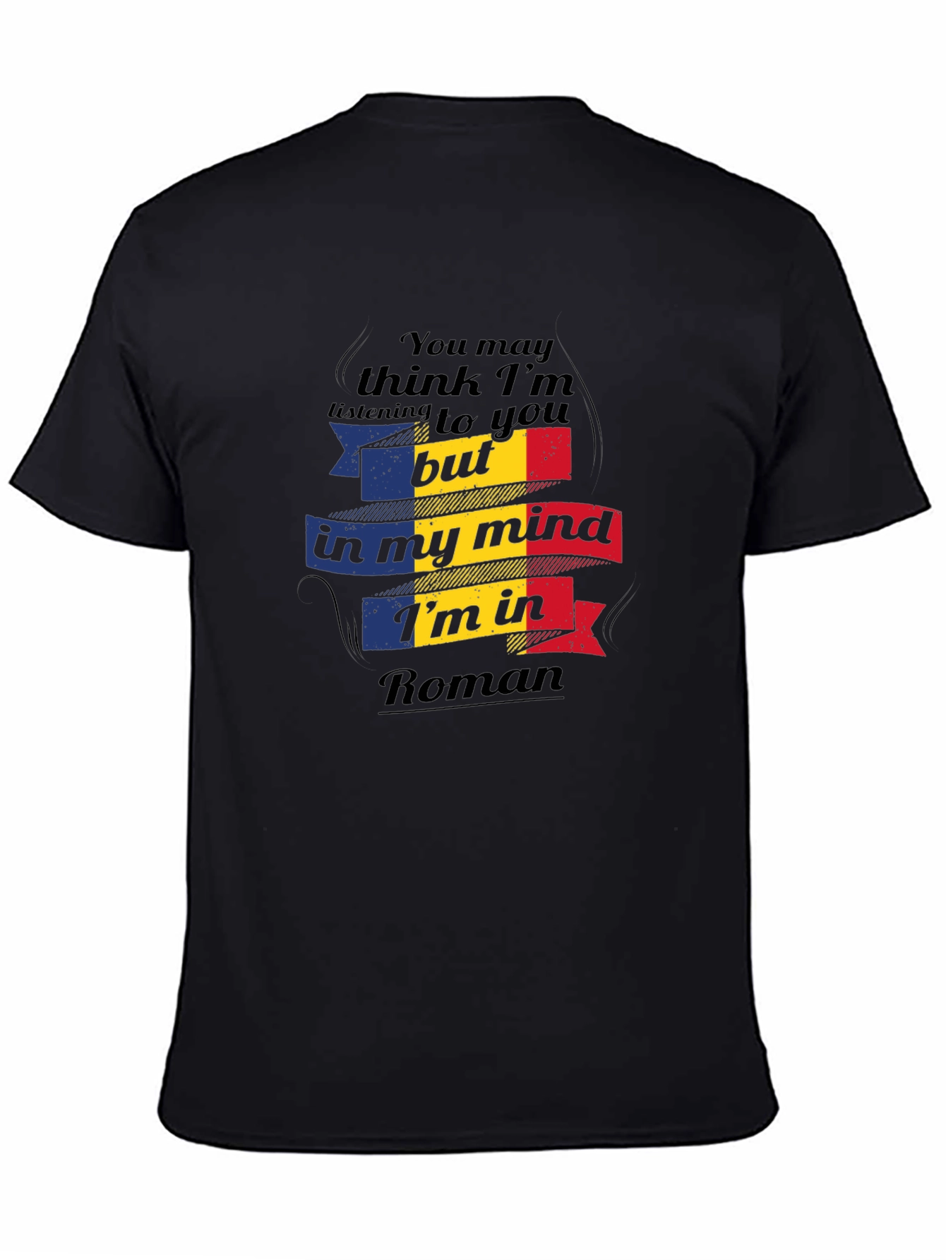 Camiseta Negra In My Mind Im In Roman