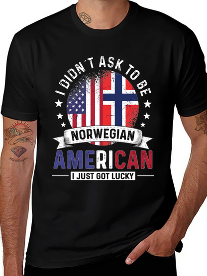 Camiseta Noruego Americano Negra