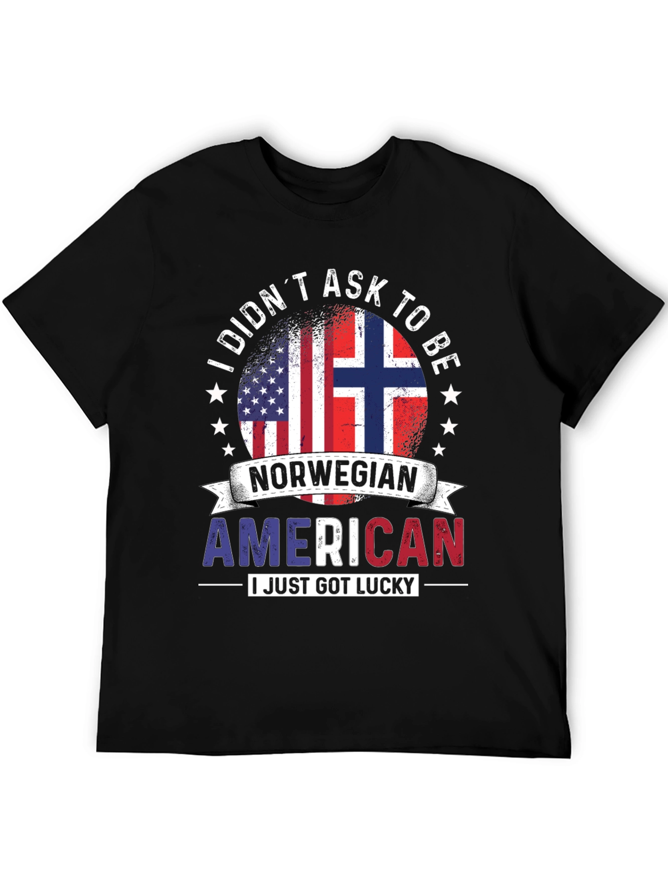 Camiseta Noruego Americano Negra