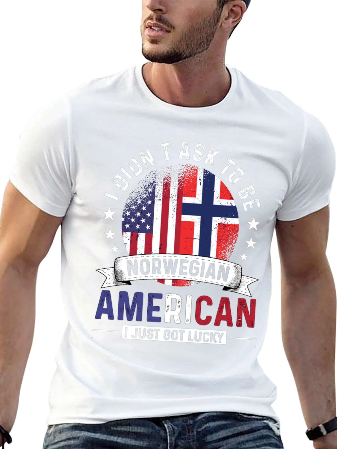 Camiseta Noruego Americano Negra
