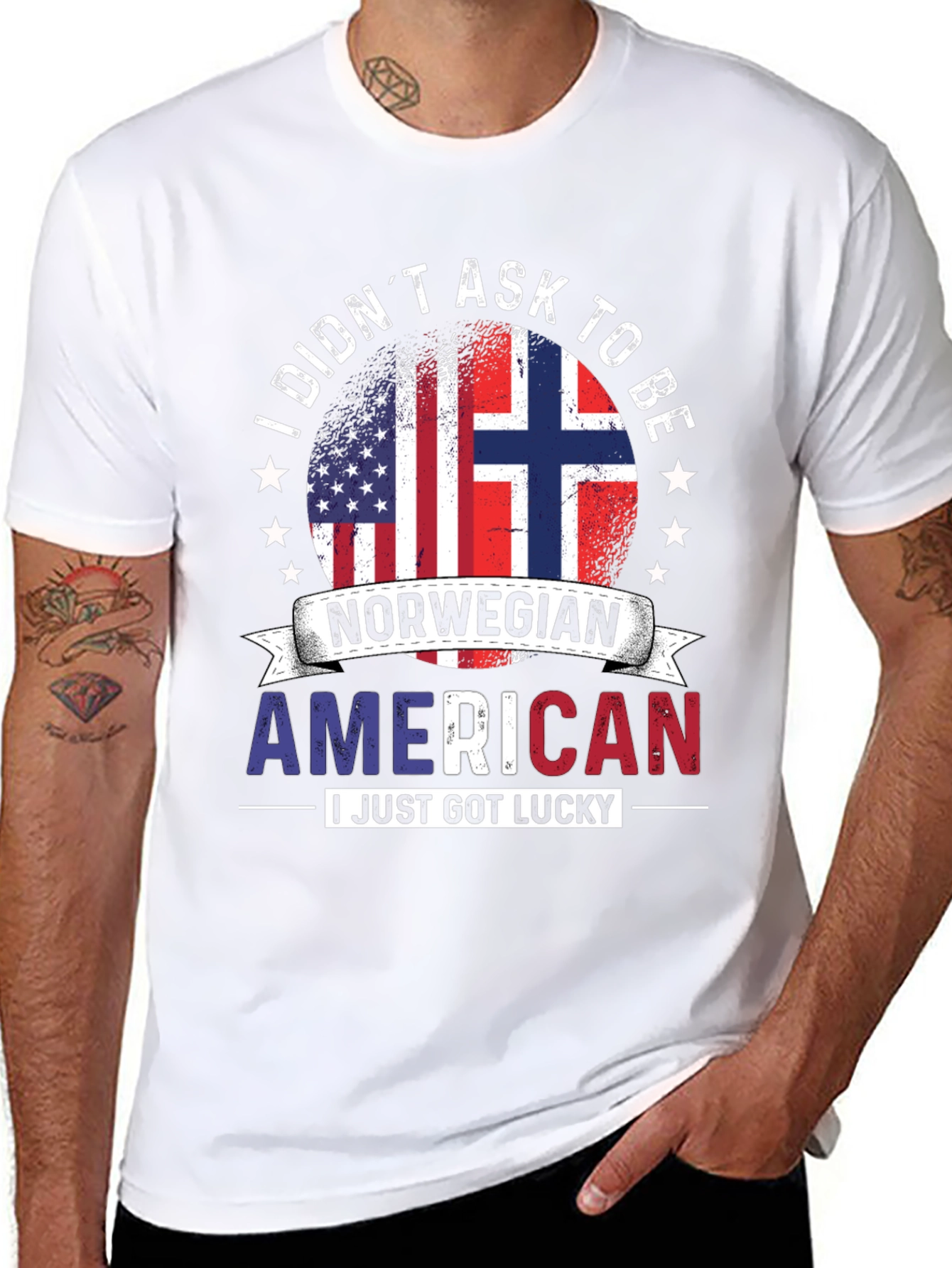 Camiseta Noruego Americano Negra