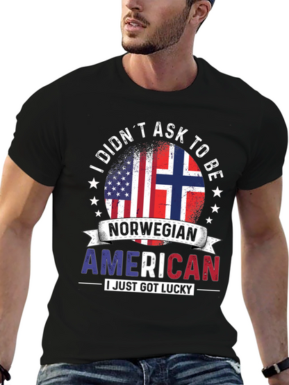 Camiseta Noruego Americano Negra
