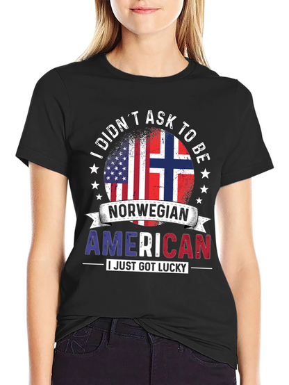 Camiseta Noruego Americano Negra