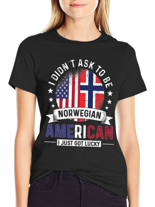 Camiseta Noruego Americano Negra