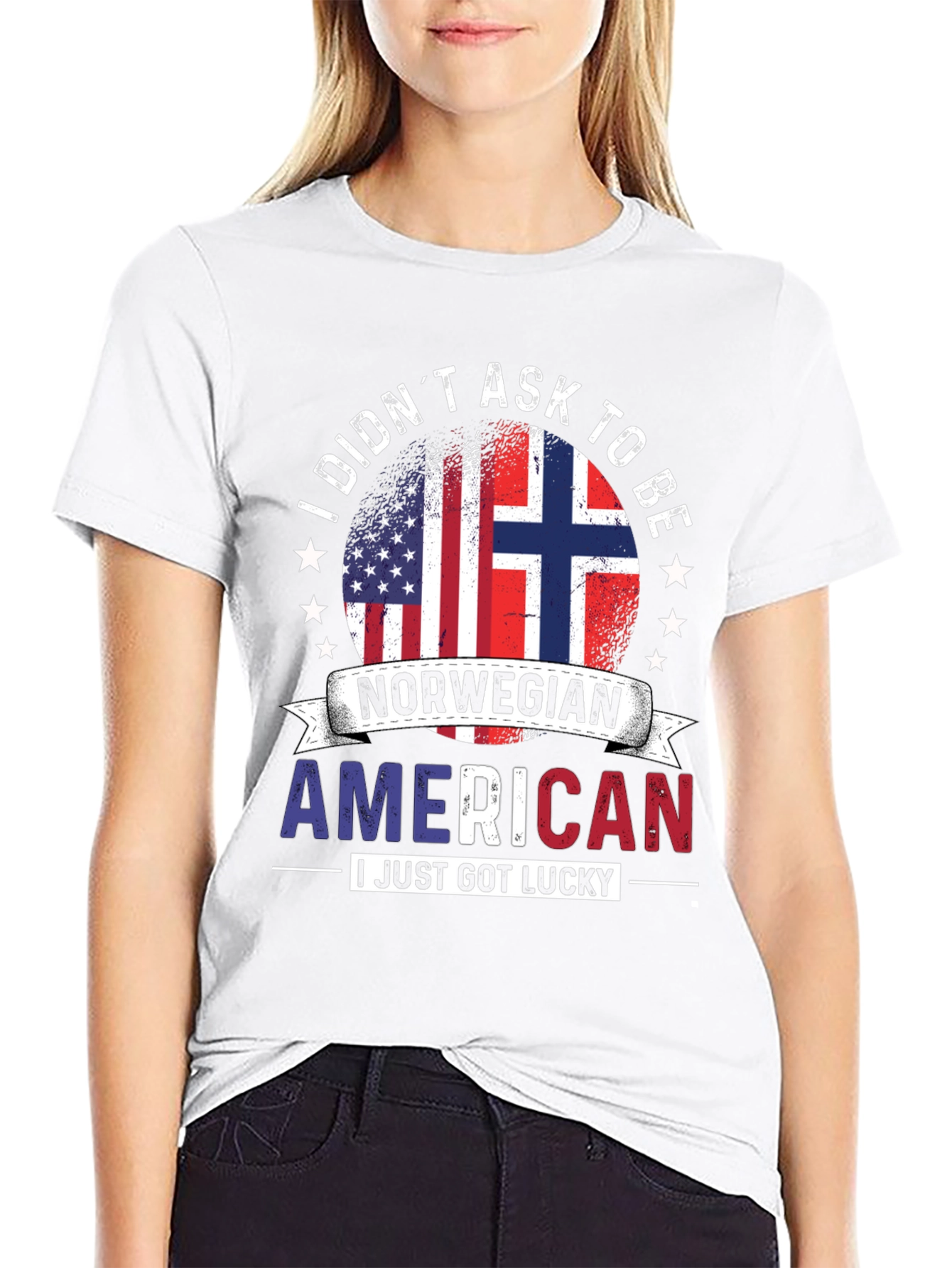 Camiseta Noruego Americano Negra