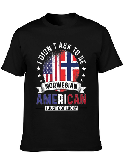 Camiseta Noruego Americano Negra