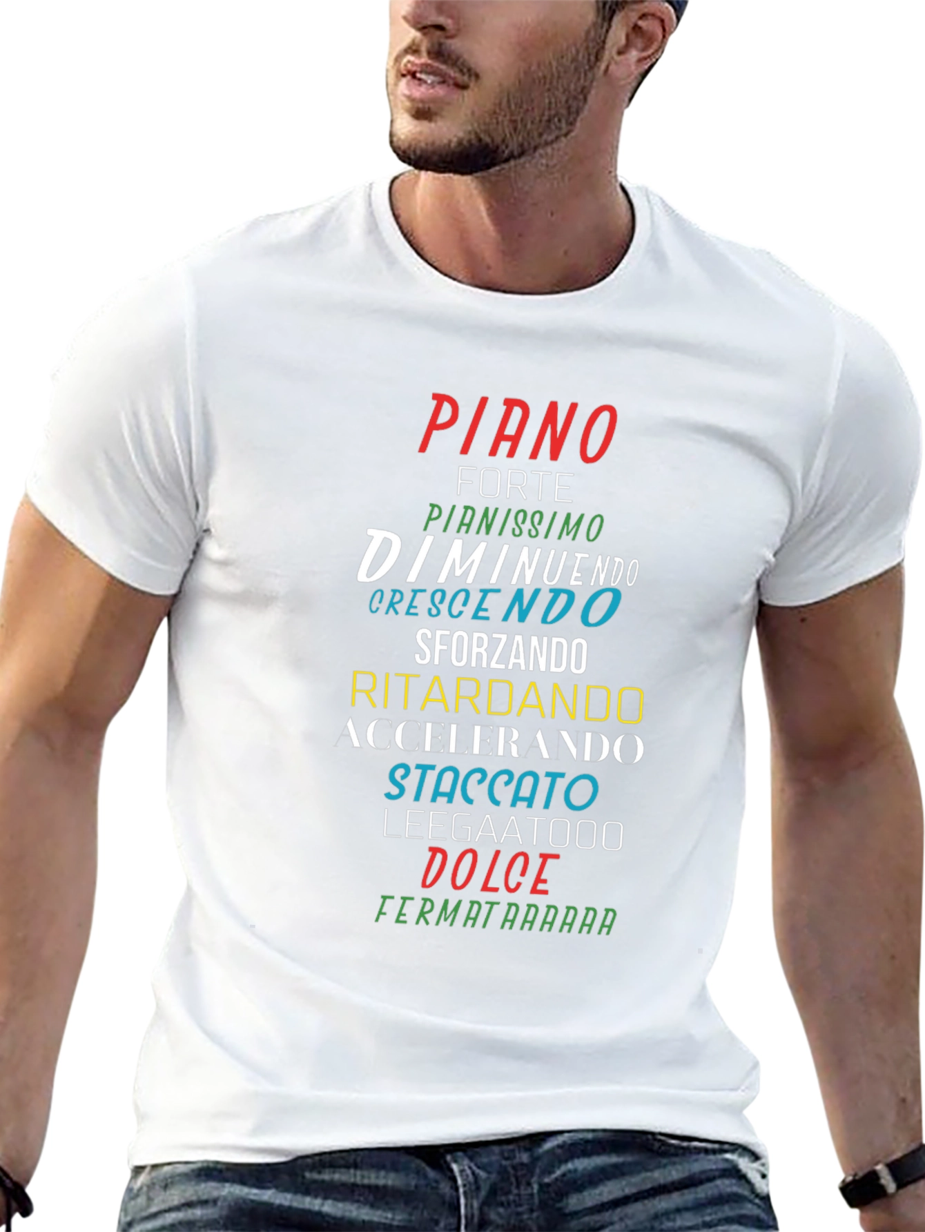 Camiseta Negra con Nombres Musicales en Italiano