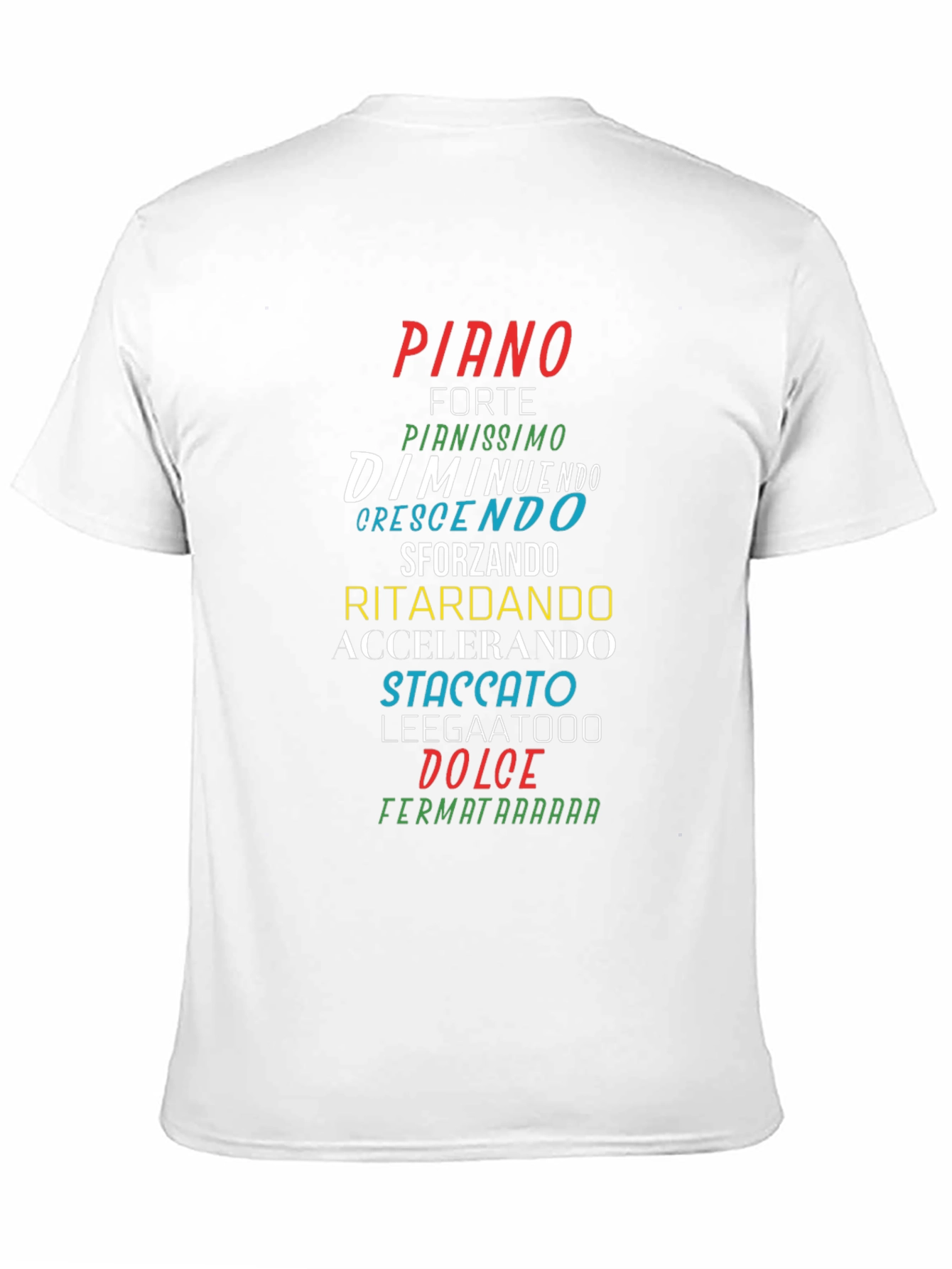 Camiseta Negra con Nombres Musicales en Italiano