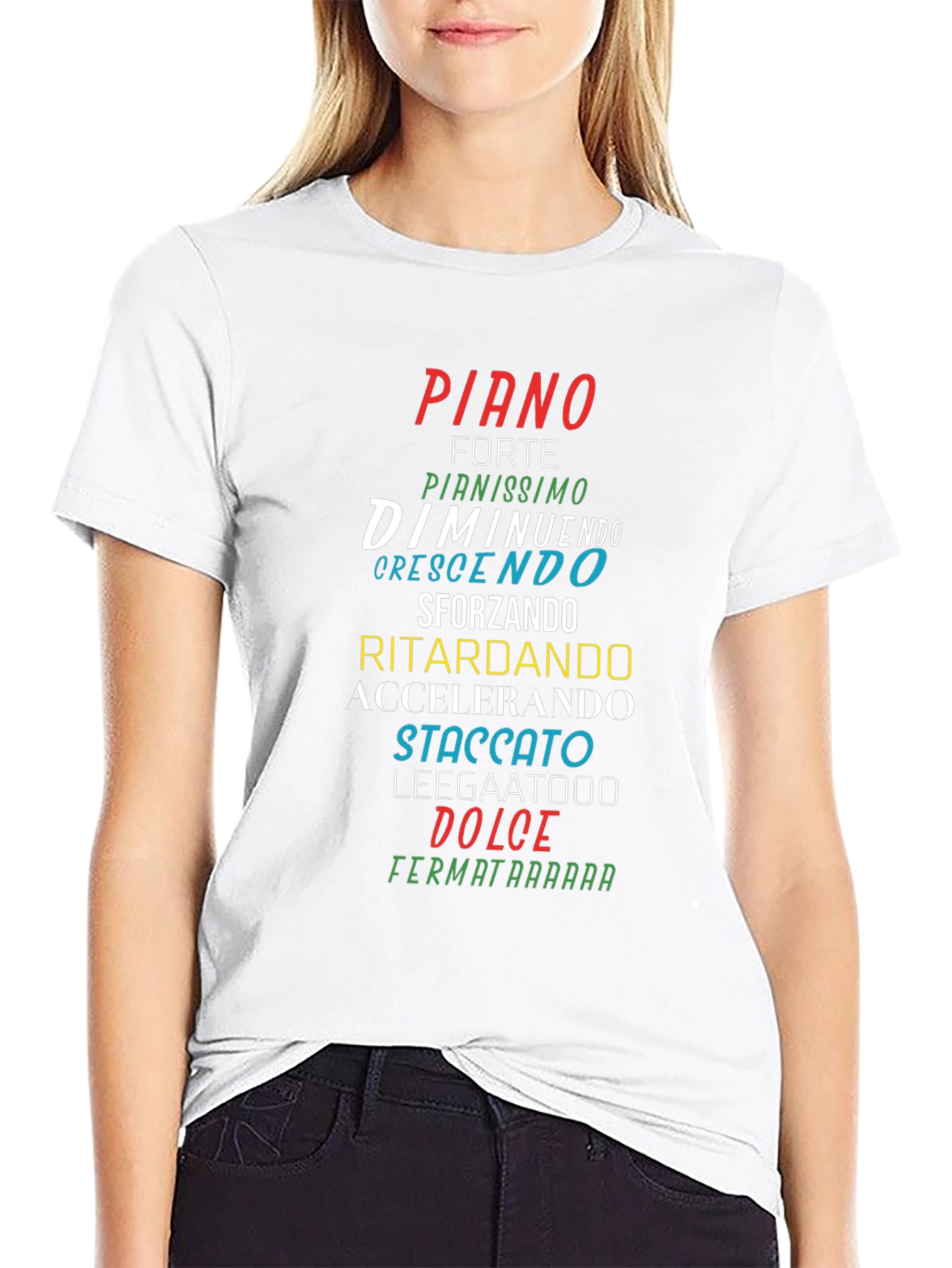 Camiseta Negra con Nombres Musicales en Italiano
