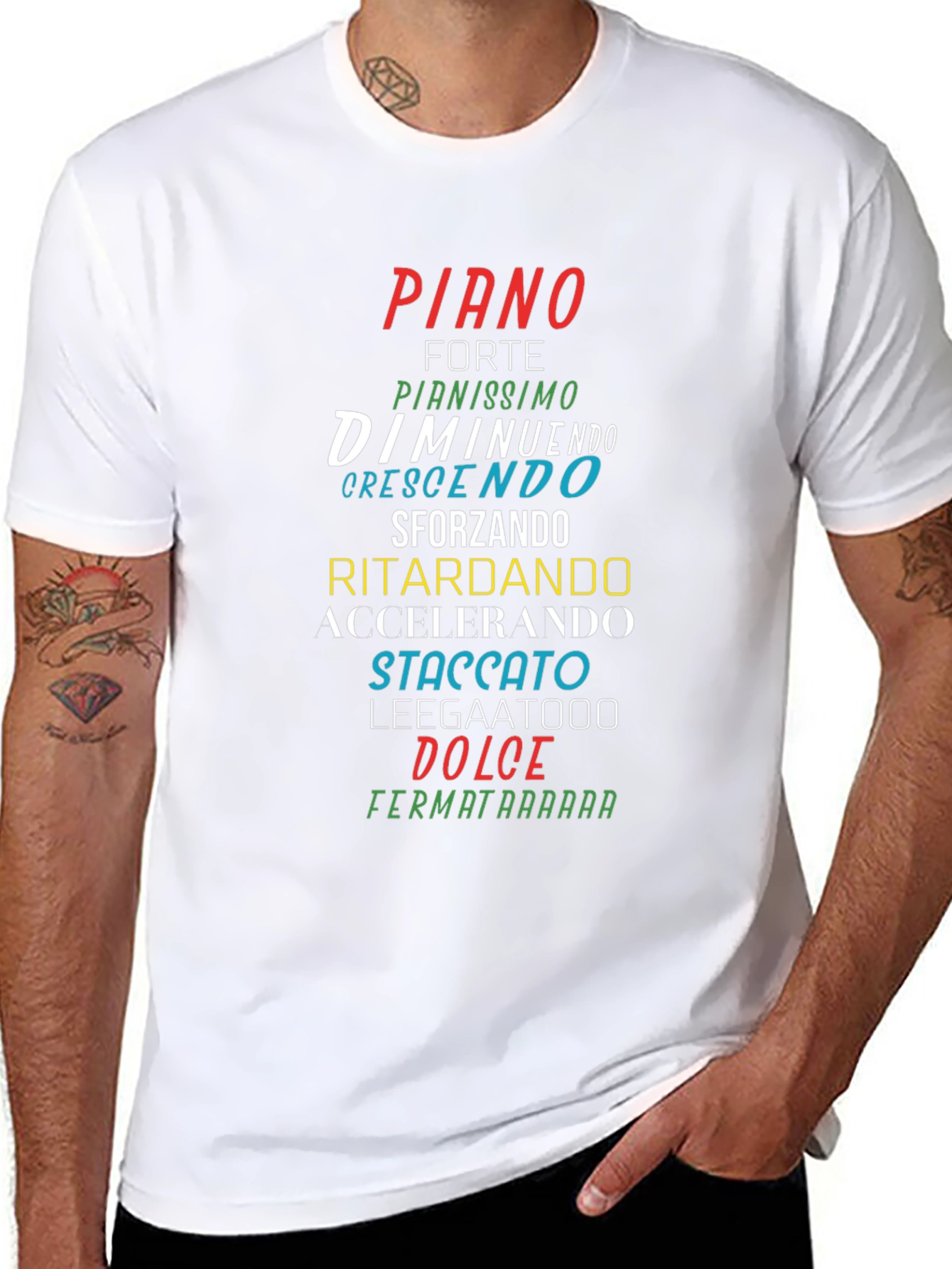 Camiseta Negra con Nombres Musicales en Italiano