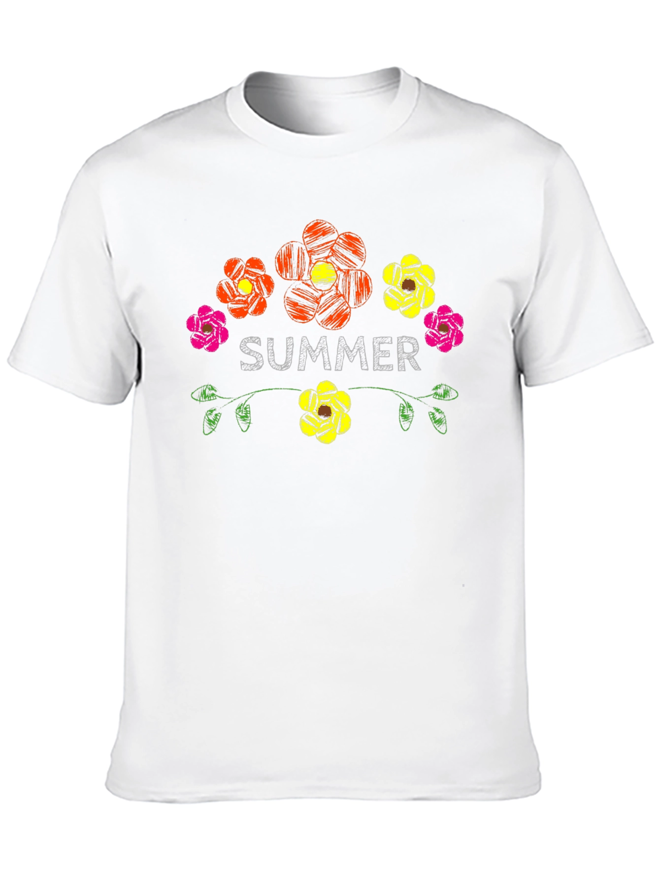 Camiseta Negra Verano Floral Estilo Bordado
