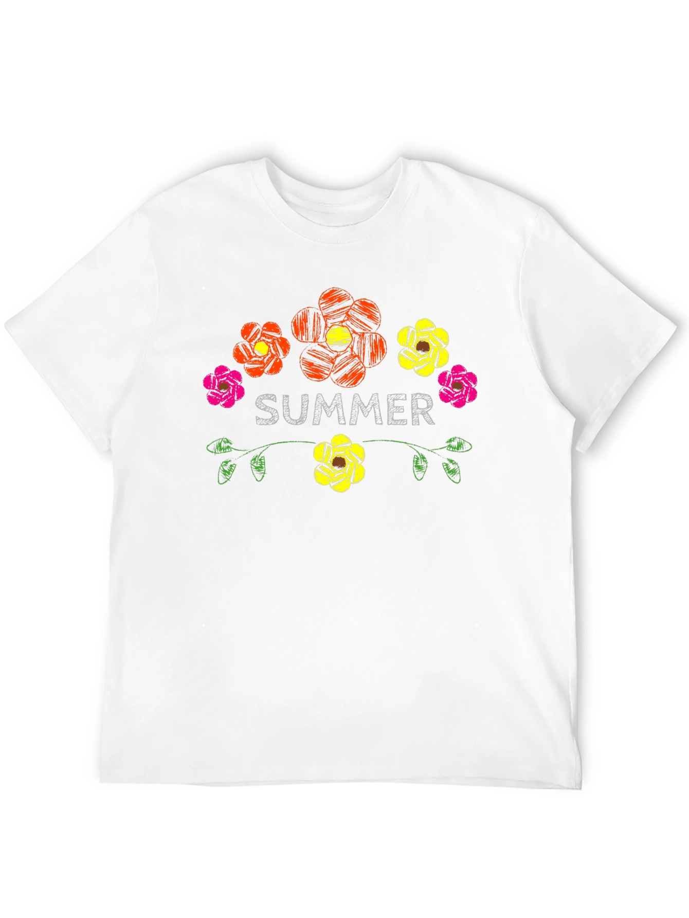 Camiseta Negra Verano Floral Estilo Bordado