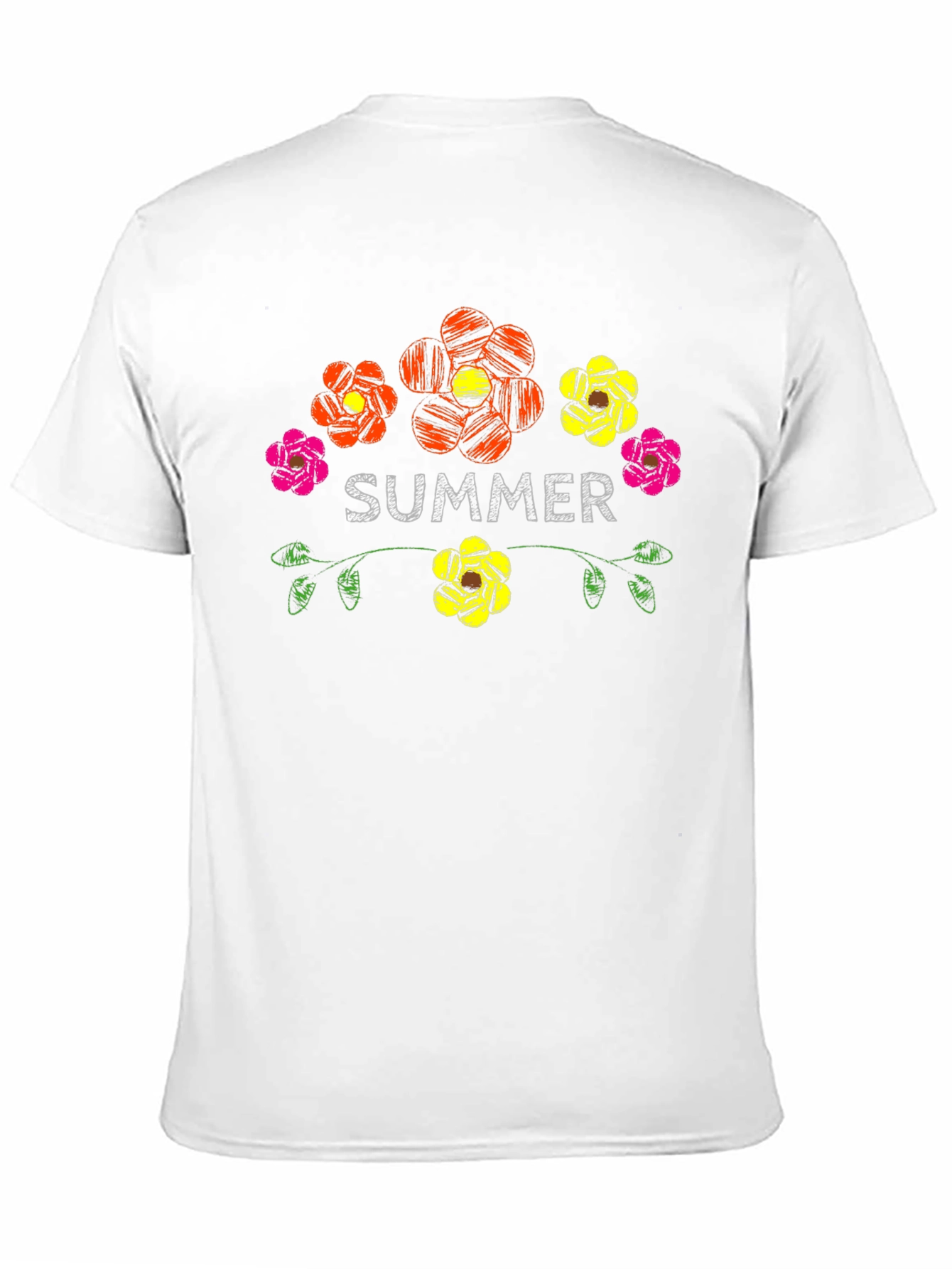 Camiseta Negra Verano Floral Estilo Bordado