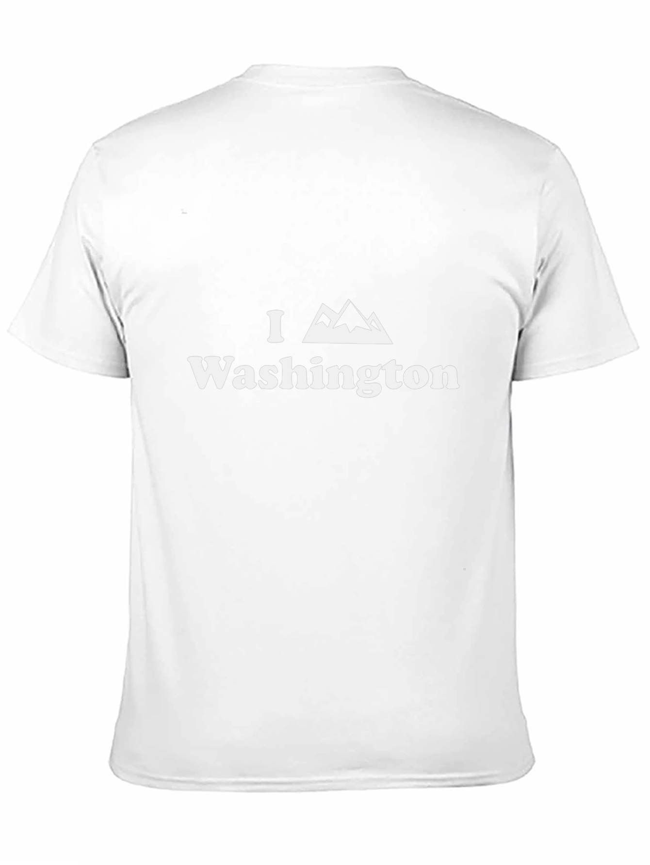 Camiseta Negra Amo Washington - Diseño Montaña