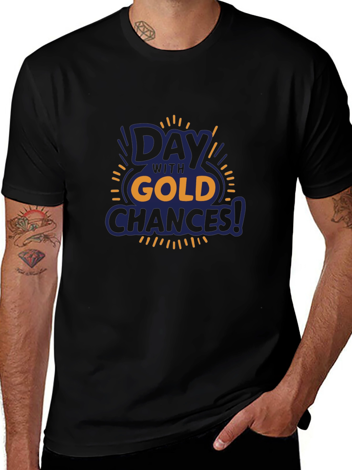 Camiseta Negra Día de Oro