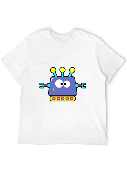 Camiseta Negra con Diseño de Robot Animado