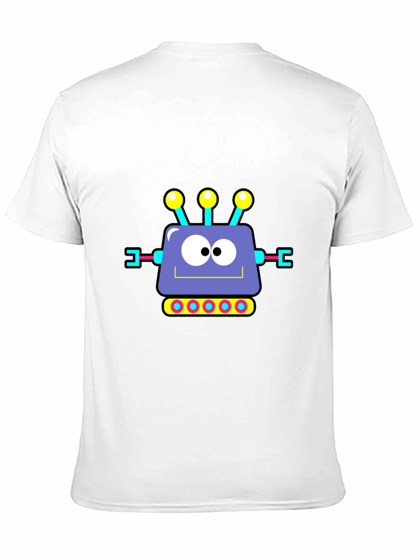Camiseta Negra con Diseño de Robot Animado