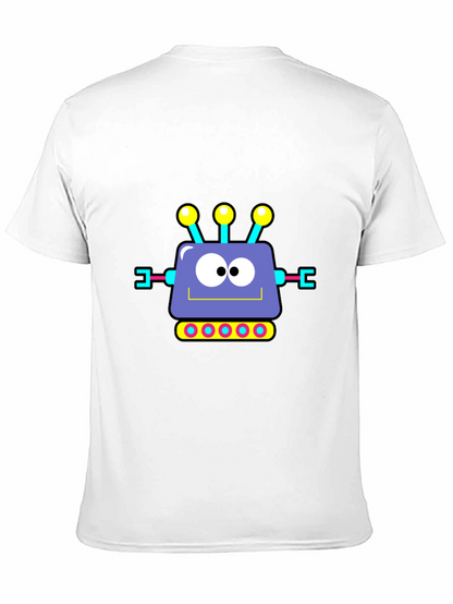 Camiseta Negra con Diseño de Robot Animado