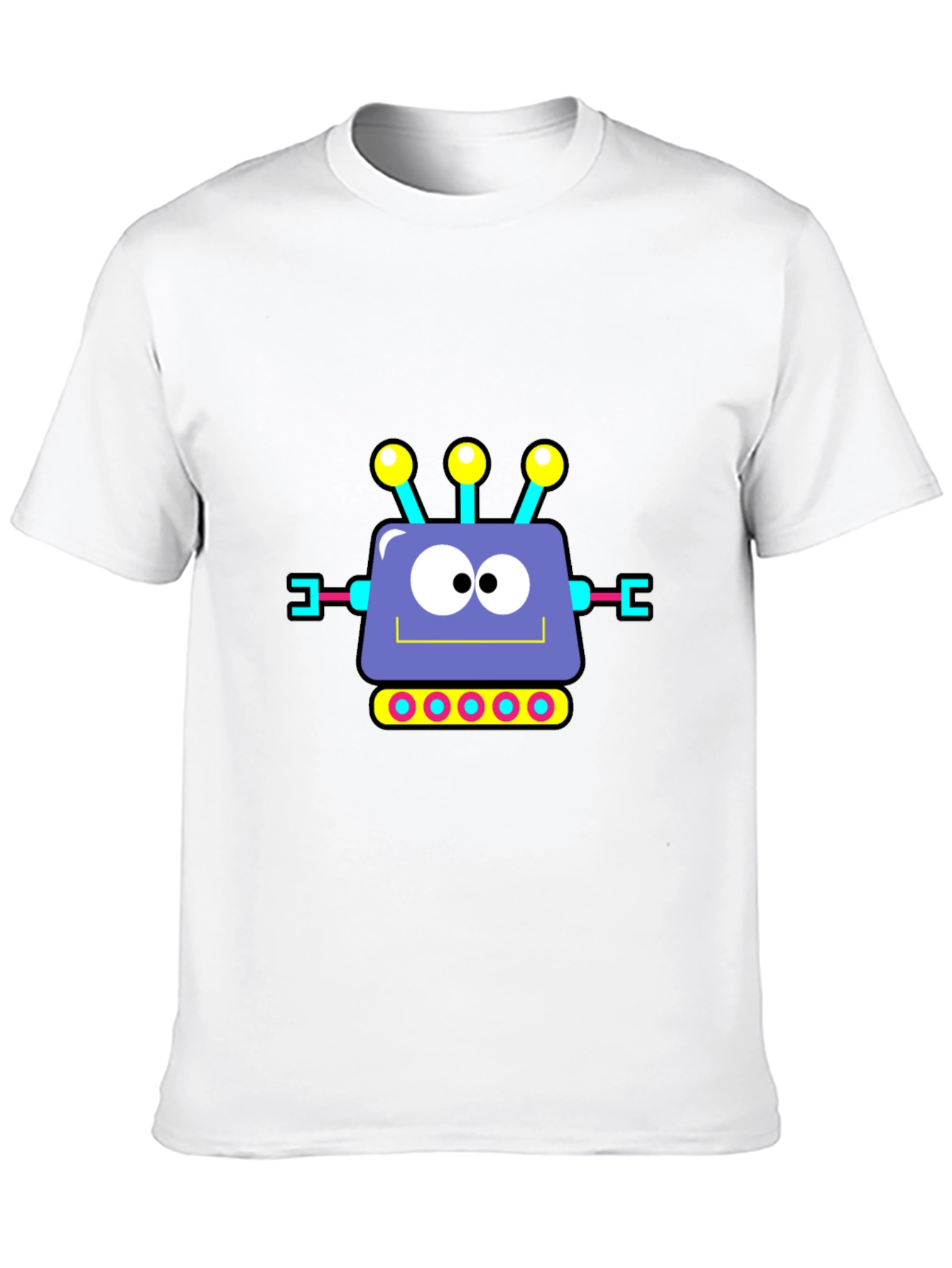 Camiseta Negra con Diseño de Robot Animado