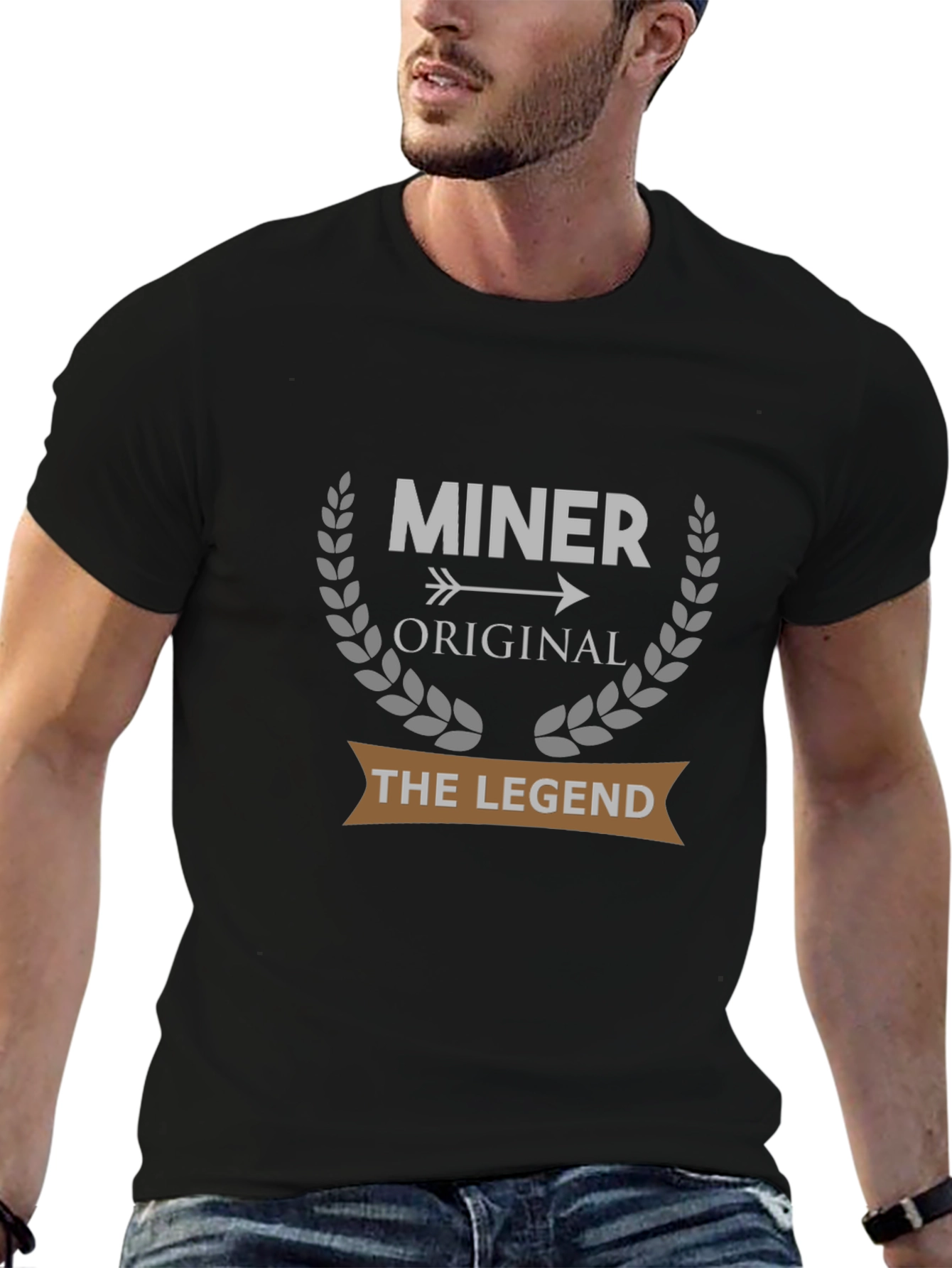 Camiseta Negra Miner Original The Legend