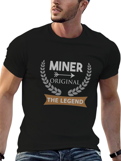 Camiseta Negra Miner Original The Legend