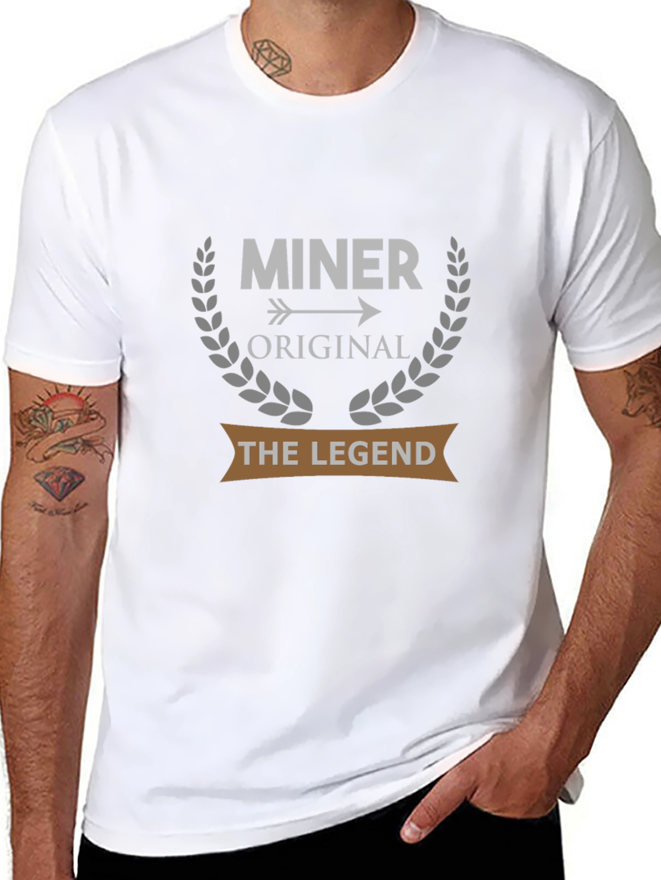 Camiseta Negra Miner Original The Legend