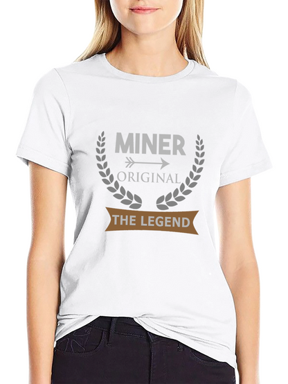 Camiseta Negra Miner Original The Legend