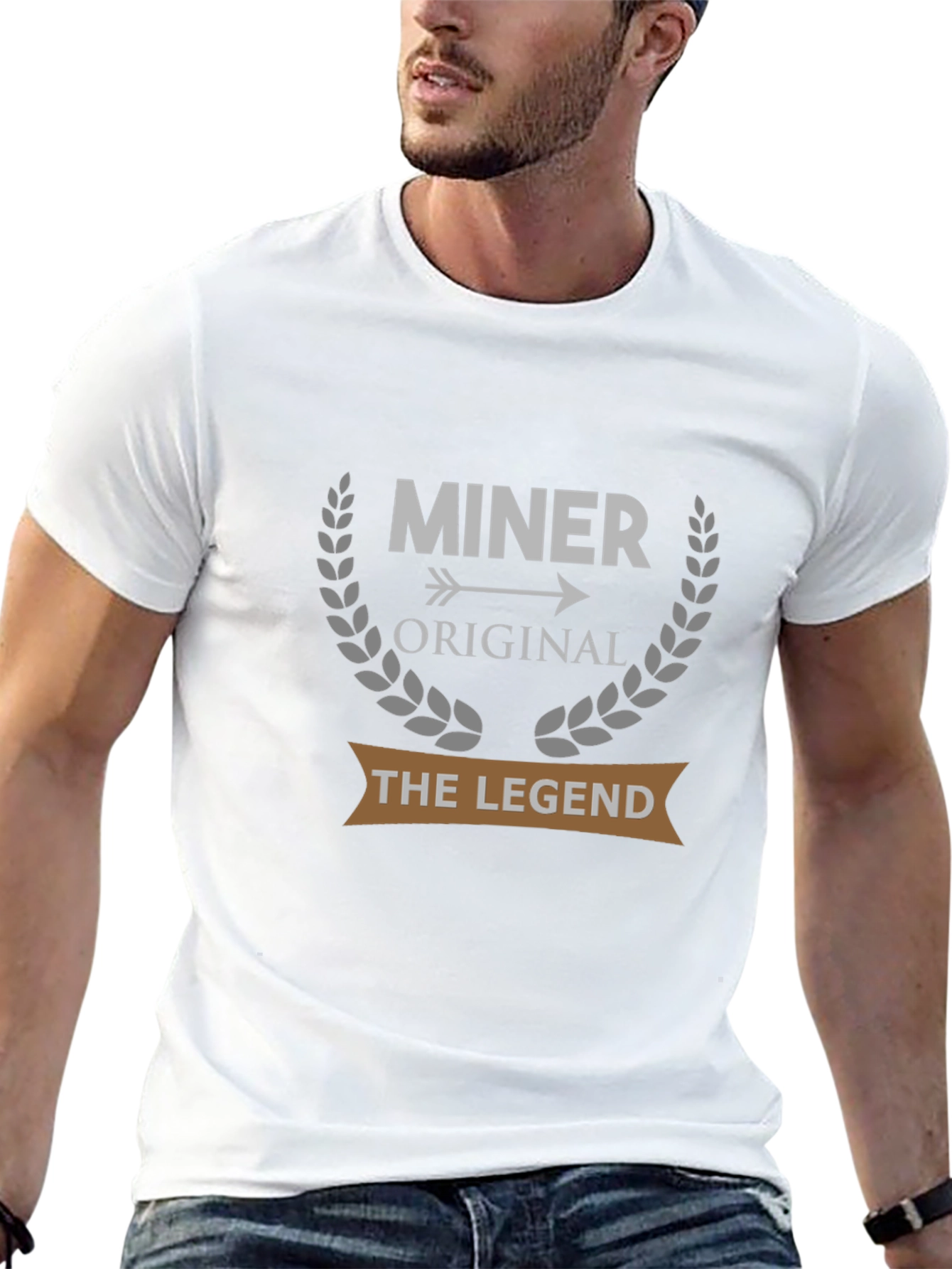 Camiseta Negra Miner Original The Legend