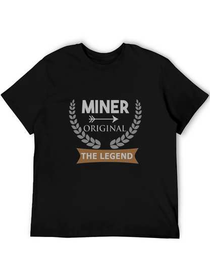 Camiseta Negra Miner Original The Legend