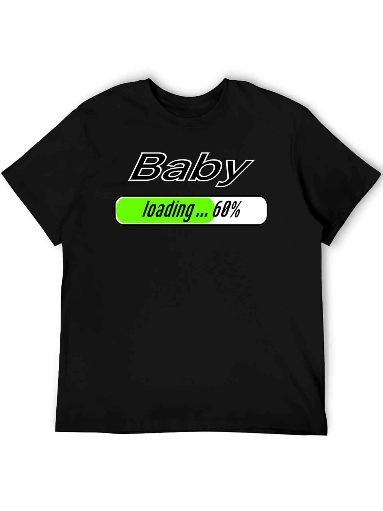 Camiseta Negra Baby Loading para Futuros Papás
