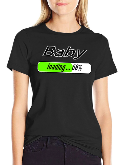 Camiseta Negra Baby Loading para Futuros Papás