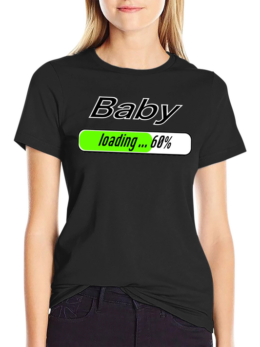 Camiseta Negra Baby Loading para Futuros Papás