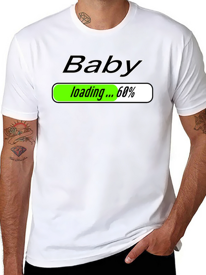 Camiseta Negra Baby Loading para Futuros Papás