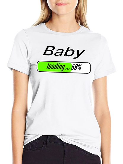 Camiseta Negra Baby Loading para Futuros Papás