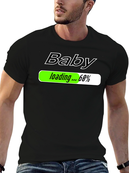 Camiseta Negra Baby Loading para Futuros Papás