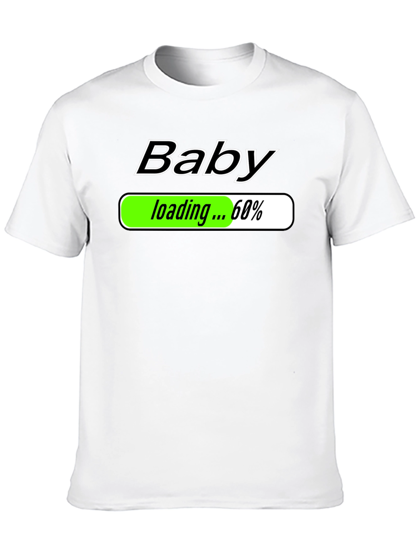 Camiseta Negra Baby Loading para Futuros Papás