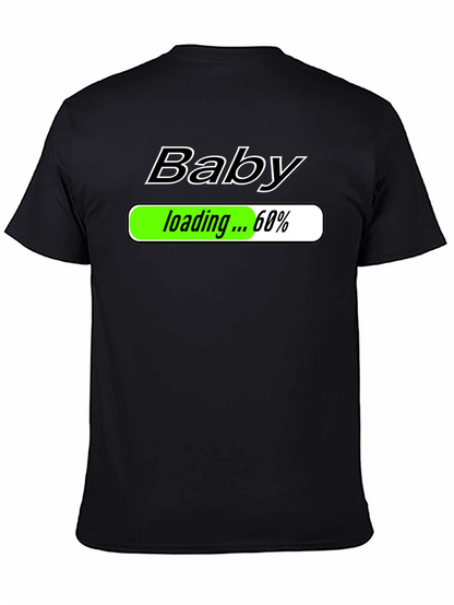 Camiseta Negra Baby Loading para Futuros Papás