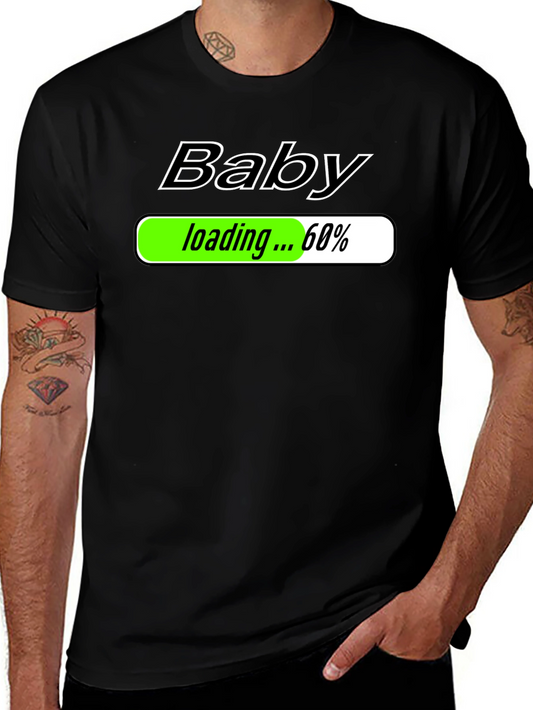 Camiseta Negra Baby Loading para Futuros Papás