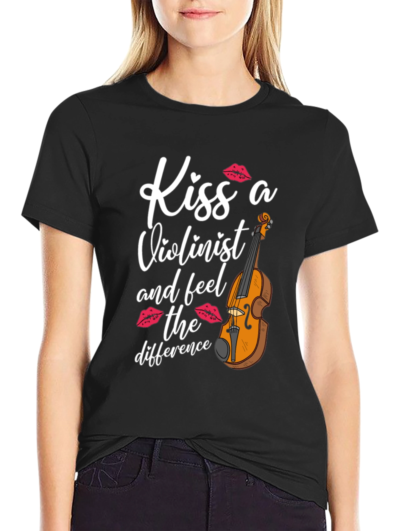 Camiseta Negra Besa a un Violinista