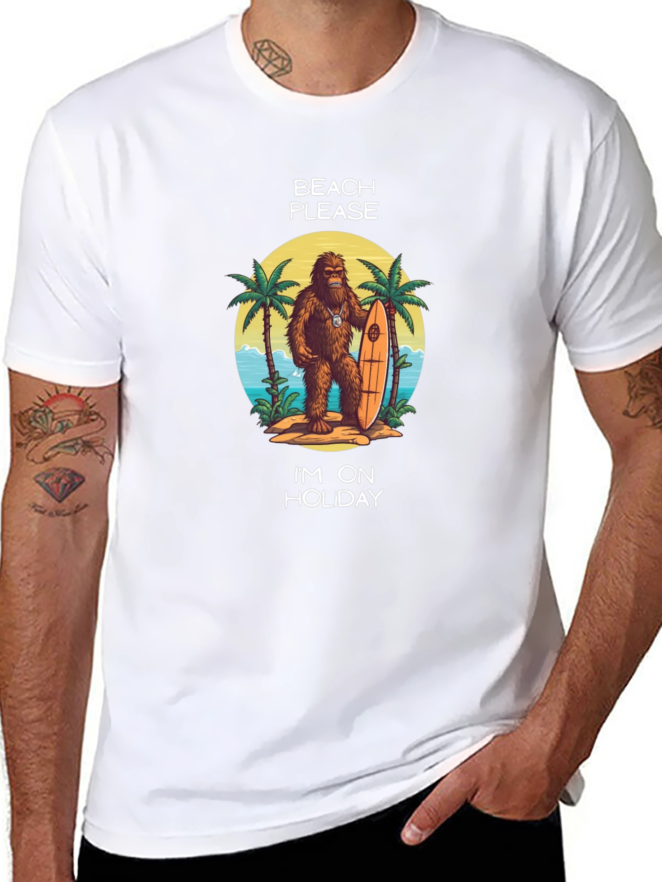 Camiseta Negra Vacaciones Playa