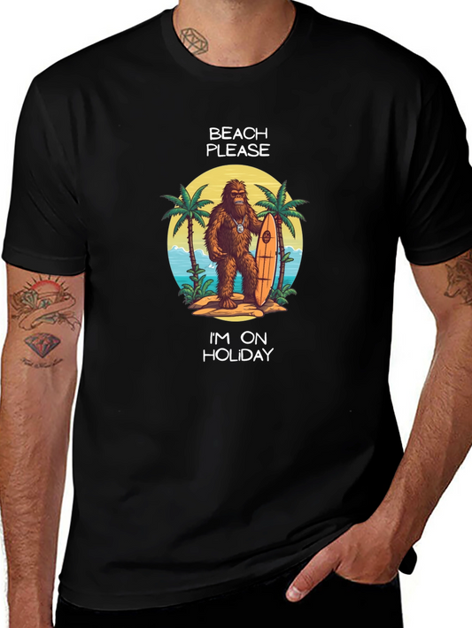 Camiseta Negra Vacaciones Playa