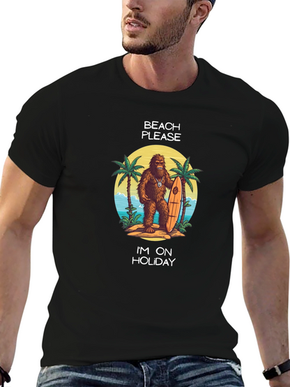 Camiseta Negra Vacaciones Playa